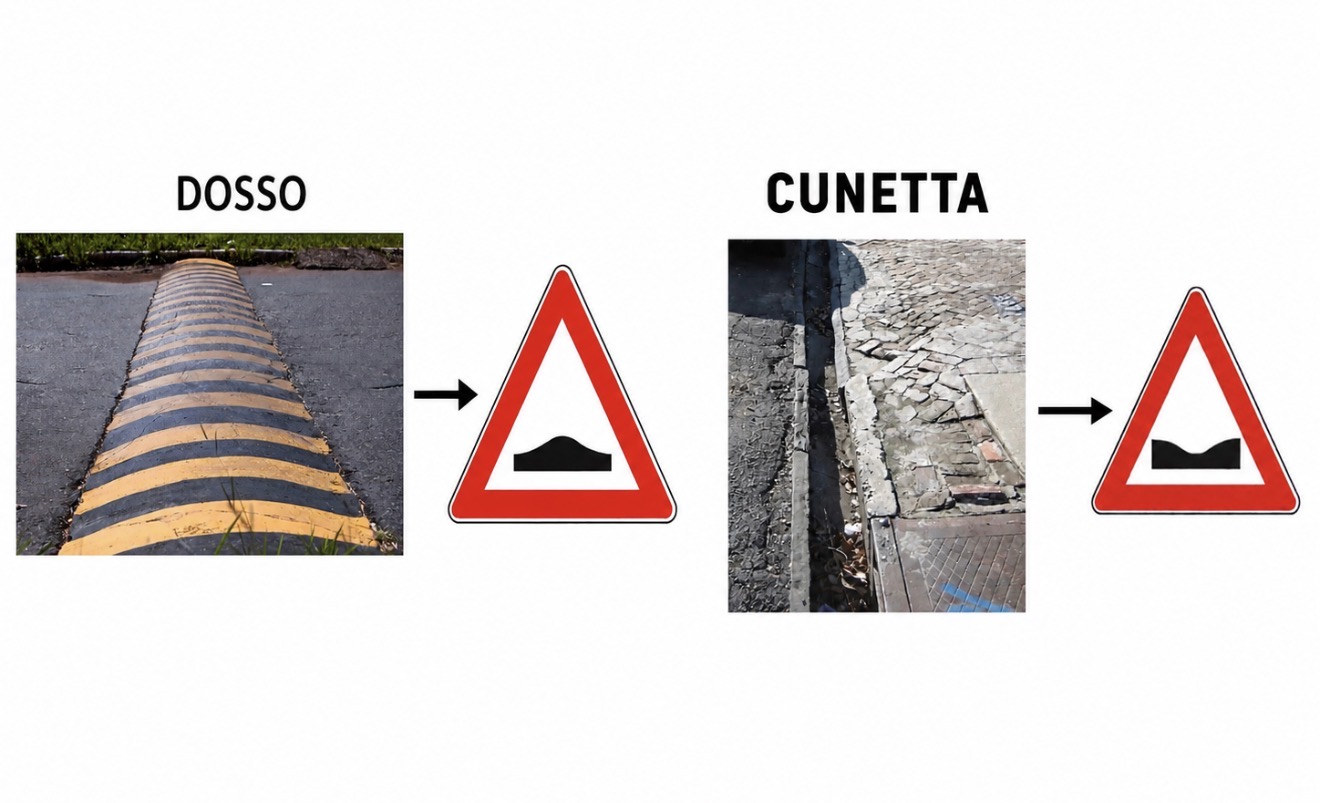 Curve, dossi e irregolarità della strada