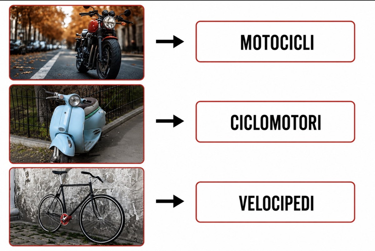 Motocicli, ciclomotori e velocipedi