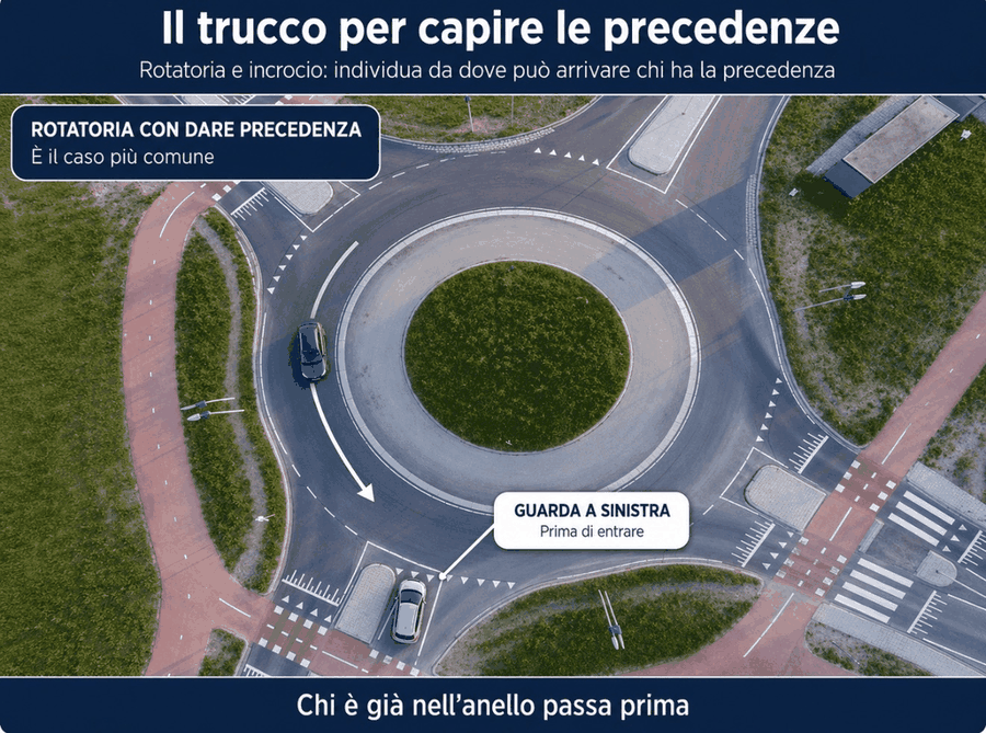 STOP, dare precedenza e strada prioritaria